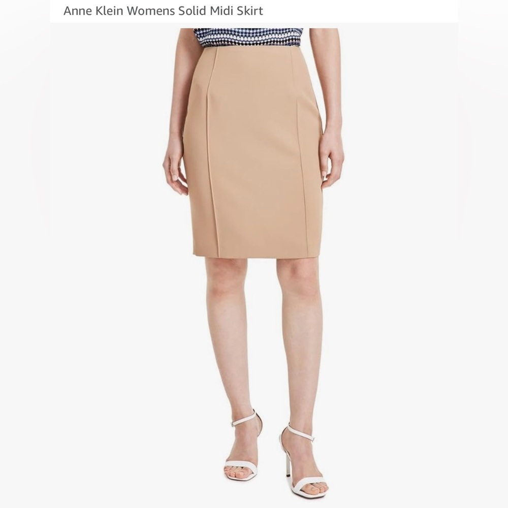 Anne Klein Women’s Solid Midi Skirt, Size 10 NWT